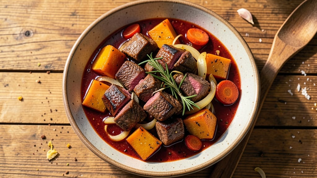 Beef and Butternut Squash Stew Recipe: Deep Umami Richness With Caramelized Squash