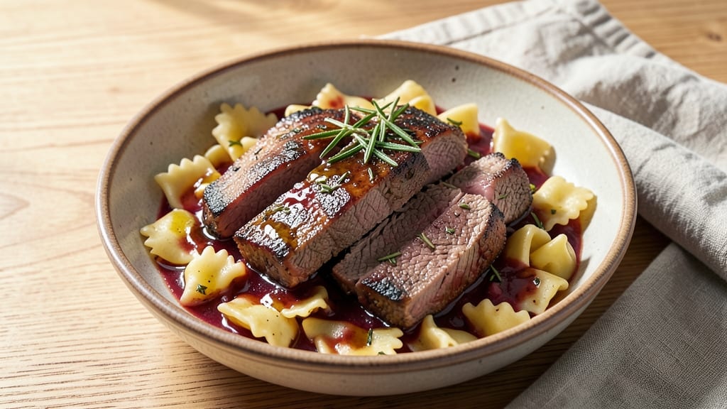 Beef and Shell Pasta Recipe: Silky Wine-Steamed Beef with Al Dente Shells