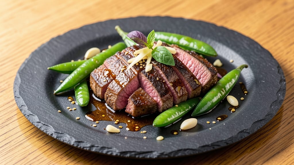 Beef and Snap Peas Recipe: Wok-Fired Crunch With Silky Garlic-Ginger Sauce