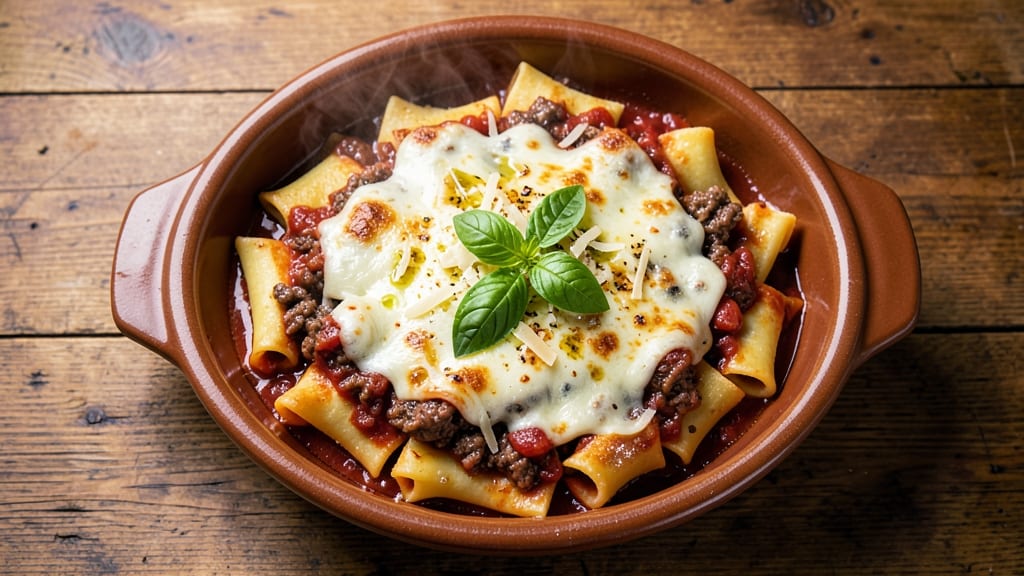 Beef and Sausage Manicotti Recipe: Cheesy Tortilla Layers With Spiced Meat Filling