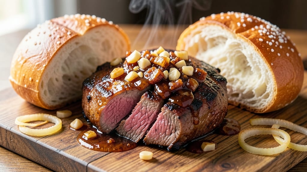 Barbecue Beef on a Bun Recipe: Smoky-Sweet Crust and Juicy Meat Balance