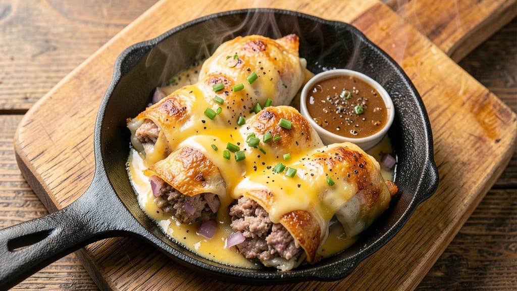 Beef Bierocks Recipe: Flaky Pastry Wrapped in Cheesy, Savory Bites