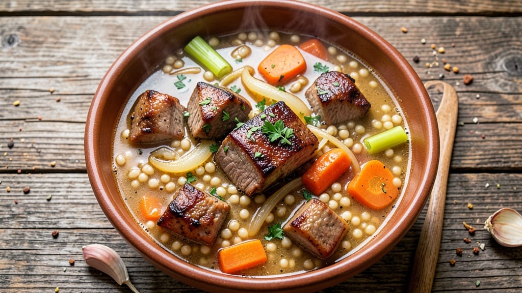 Beef Barely Soup Recipe: Hearty Winter Stew With Earthy Barley and Tender Beef