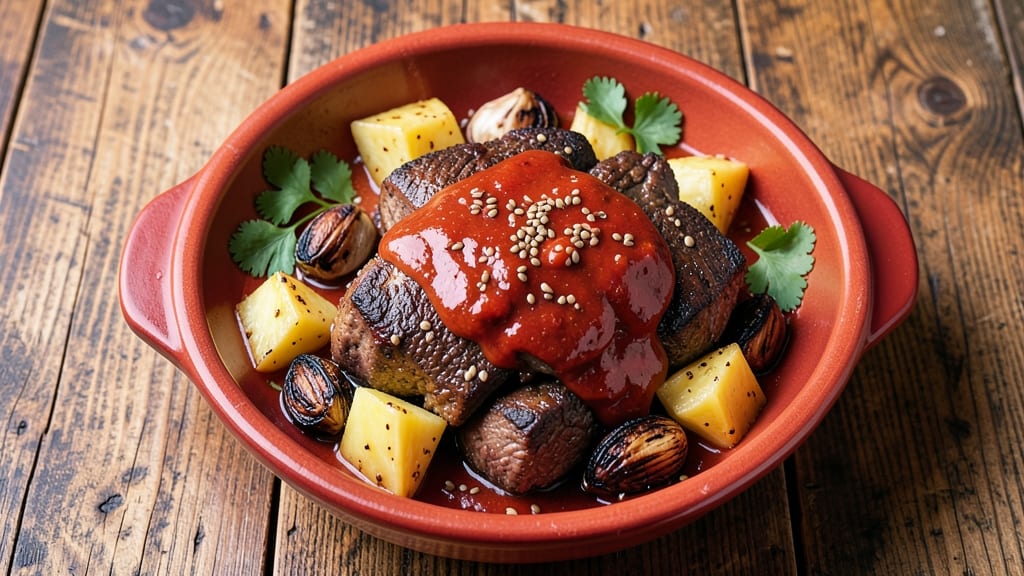 Beef Barbacoa Recipe Rick Bayless: Ancho-Chile Slow-Braised Beef With Pineapple Heat