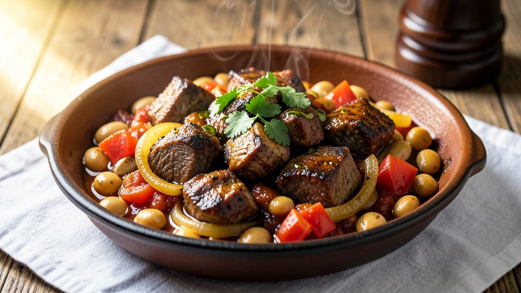 Beef and Garbanzo Bean Recipe: Spiced Lentil-Stew Heartiness in One Pot
