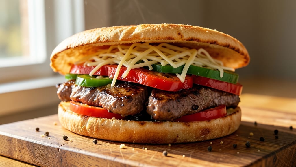 Beef and Pepper Sandwiches Recipe: Crispy Tortilla Layers With Cheese-Packed Bites