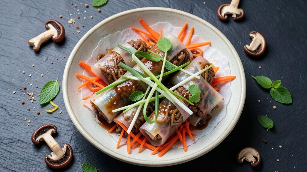 Asian Beef Rolls Recipe: Crispy Spring Rolls With Silky Rice Paper Wraps