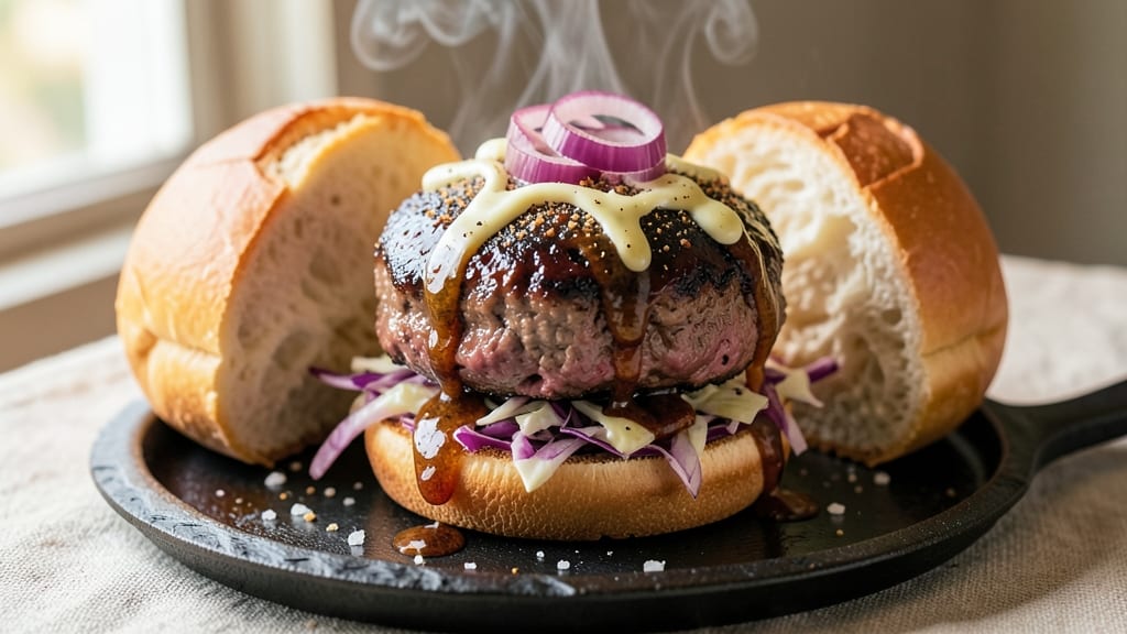 BBQ Beef Burgers Recipe: Smoky Char and Juicy Centers in 15 Minutes