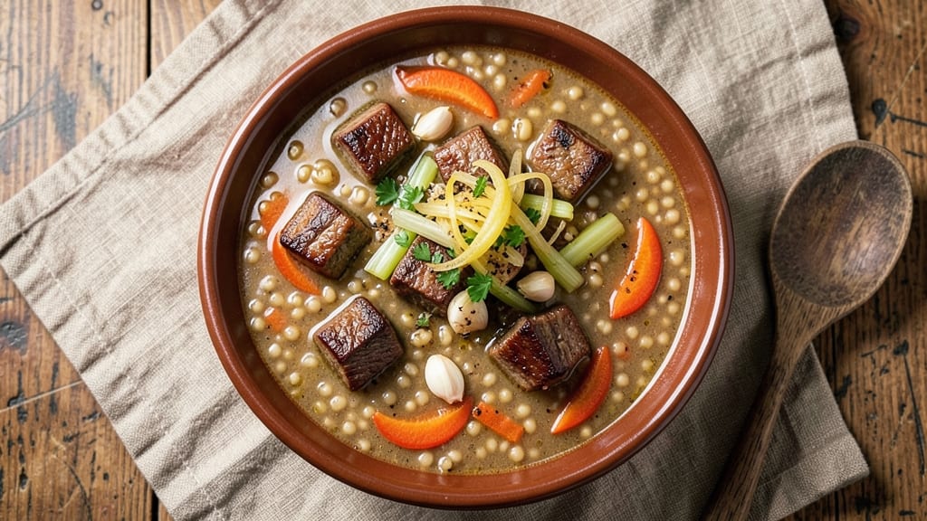 Beef Barley Soup Recipe With Stew Meat: Slow-Simmered Richness and Chewy Barley Bites