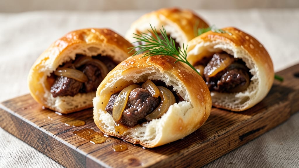 Beef and Onion Piroshki Recipe: Flaky Dough Wrapped in Savory Filling
