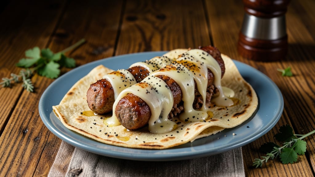 Beef and Cheese Sausage Recipe: Crispy Tortilla Bites With Cheese Pull-Apart Magic