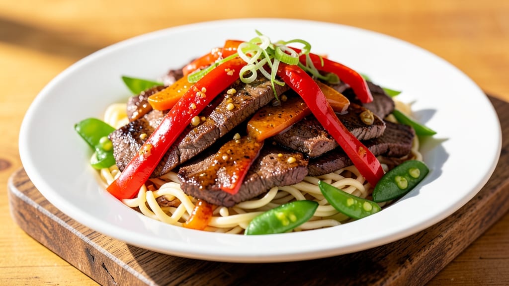 Beef and Pork Chop Suey Recipe: One-Wok Fusion of Savory Soy and Crispy Noodles