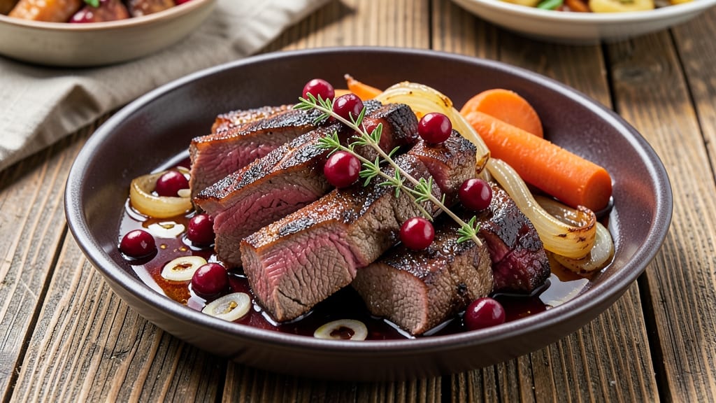 Beef and Cranberry Recipe: Sweet-Tart Braise With Tender Chunks