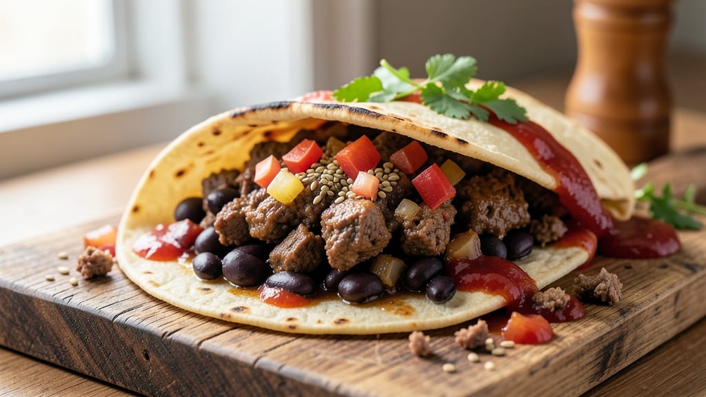 Beef and Bean Burritos Recipe With Black Beans: Crispy Tortilla Wraps With Hearty Fillings