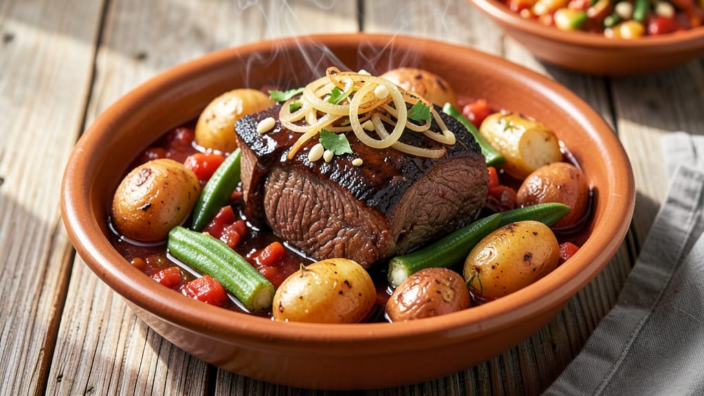 Beef Bamia Recipe: Okra-Stewed Beef With Mediterranean Flavor