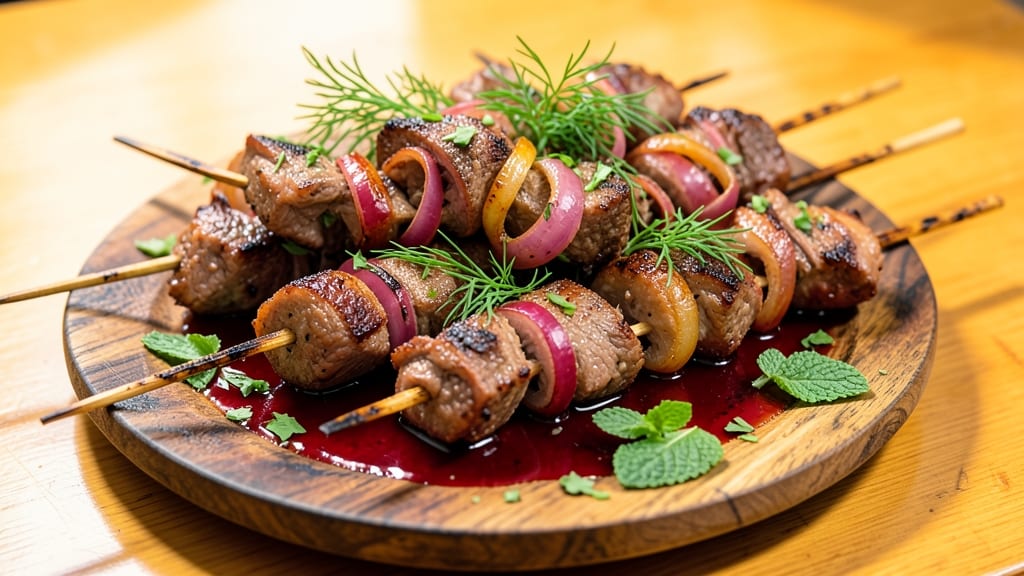 Armenian Beef Kabobs Recipe: Skewered Spice and Charred Delight