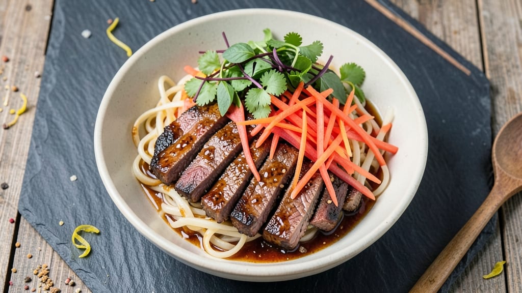 Beef Banh Mi Bowl Recipe: Crispy Rice Noodles With Tangy Pickled Veggies