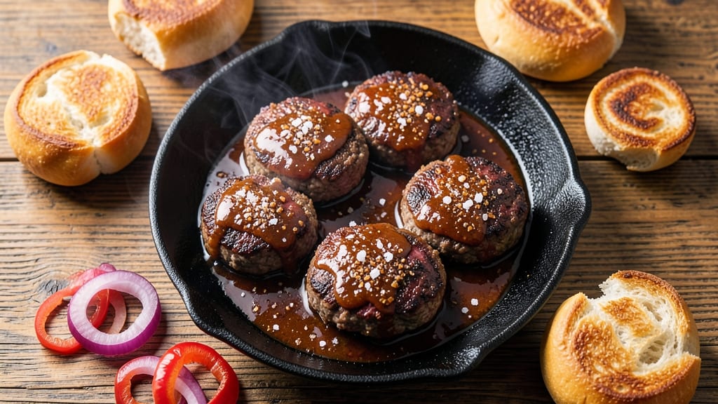 Barbecue Beef Patties Recipe: Smoky Char and Juicy Centers in One Pan