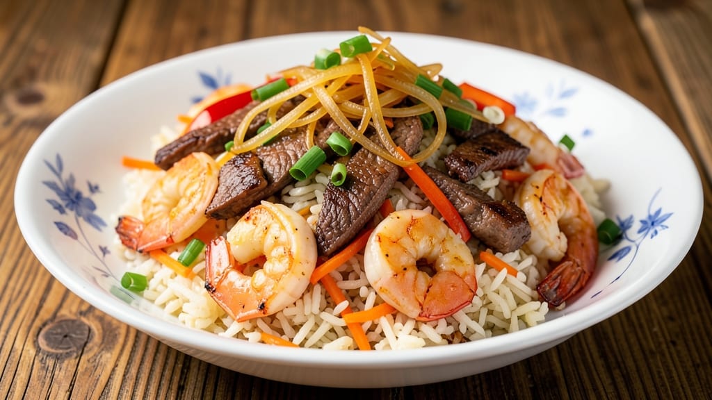 Beef and Shrimp Fried Rice Recipe: Wok-Fired Crunch With Silky Soy Ginger Fusion