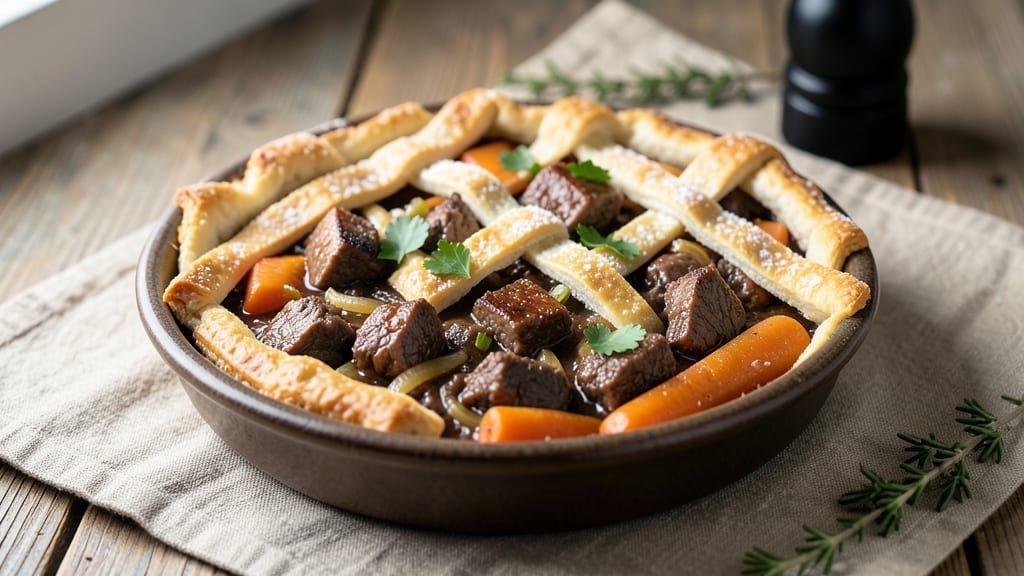 Basic Beef Pie Recipe: Flaky Crust and Savory Meat Feast
