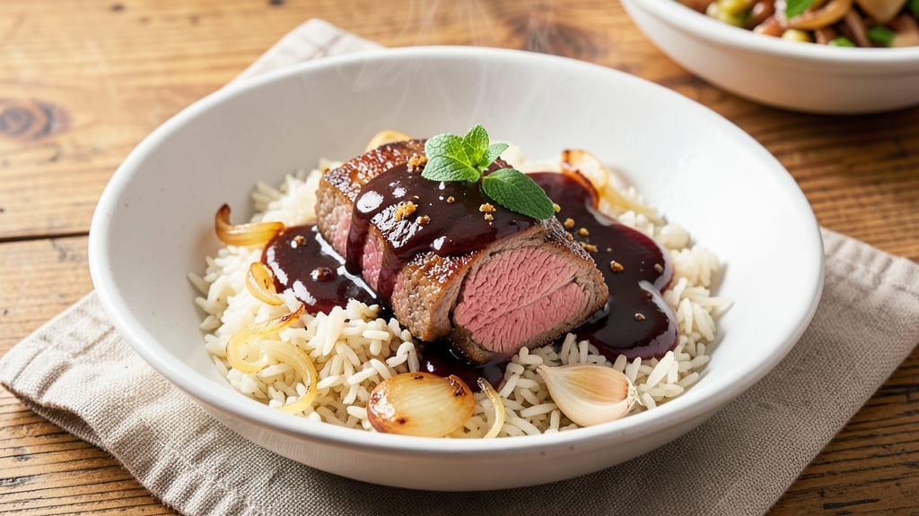 Beef and Gravy Over Rice Recipe: Savory Pan Sauce Transforms Leftovers