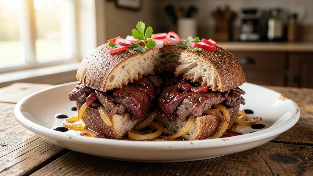 Beef Bagel Soup Recipe: Smoky Onion and Rye Bread Crust Magic