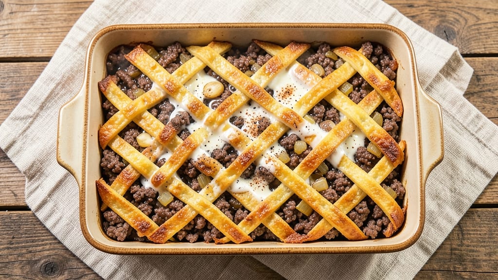 Beef and Hash Brown Casserole Recipe: Crispy Top, Melty Cheese Magic