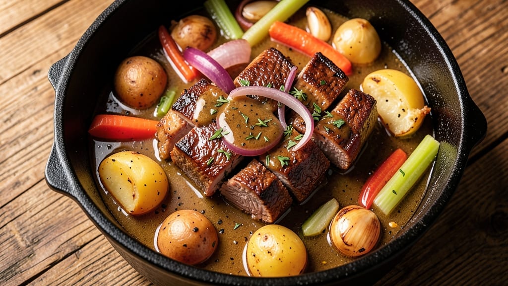 8 Hour Beef Stew Recipe: Deep Umami Richness From Slow-Simmered Bones