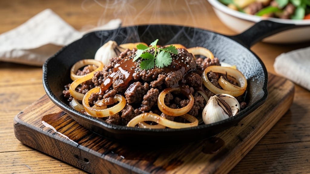 BBQ Minced Beef Recipe: Smoky-Spiced Ground Beef with Caramelized Onion Crunch