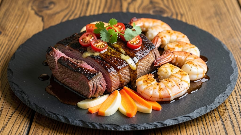 Beef and Shrimp Recipe: Spicy Tomato Wine Braise with Crispy Edges