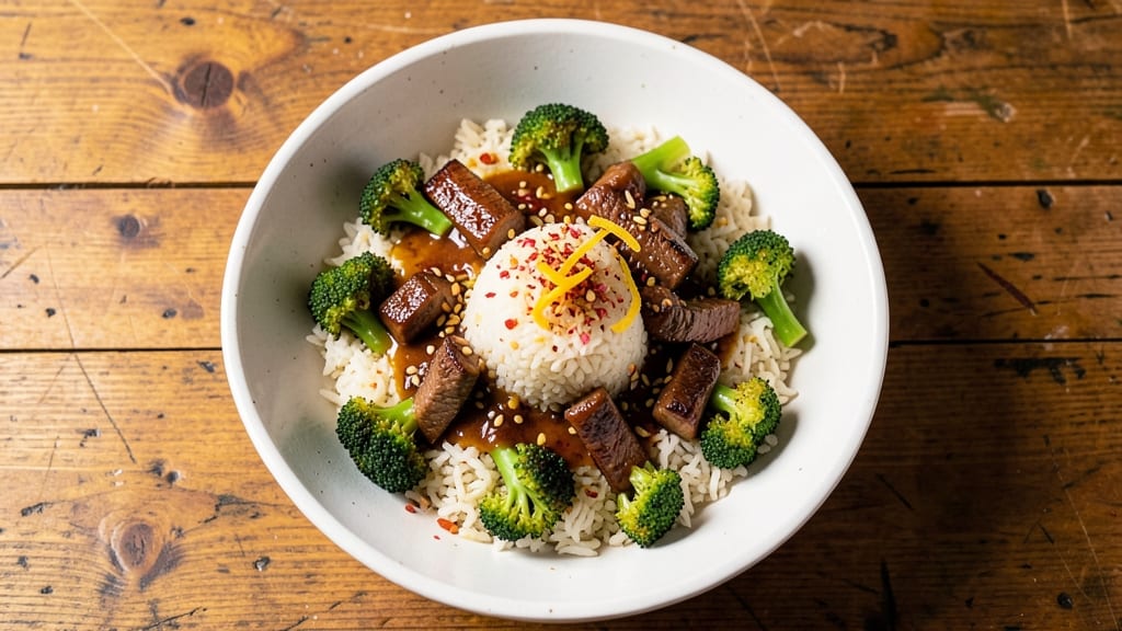 Beef and Broccoli Over Rice Recipe: Wok-Fired Crunch Meets Silky Soy-Ginger Sauce