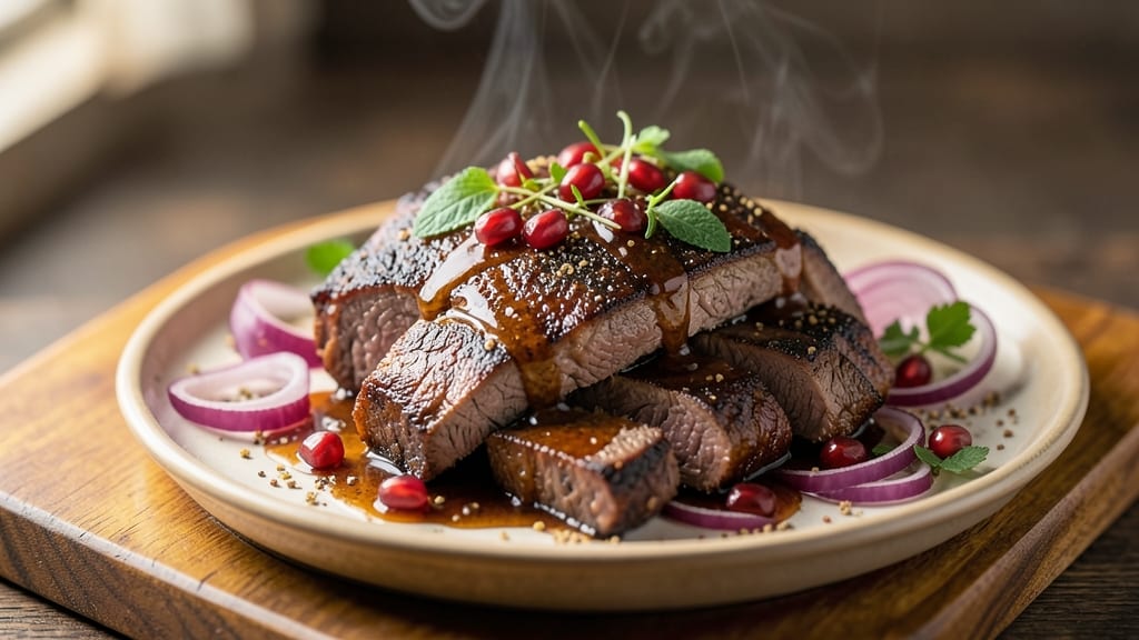 Beef and Pomegranate Recipe: Ruby Jewels and Tender Meat in One Pot