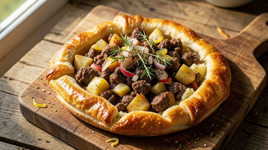 Beef and Potato Pasty Recipe: Flaky Crust Hides Savory Meat and Spuds