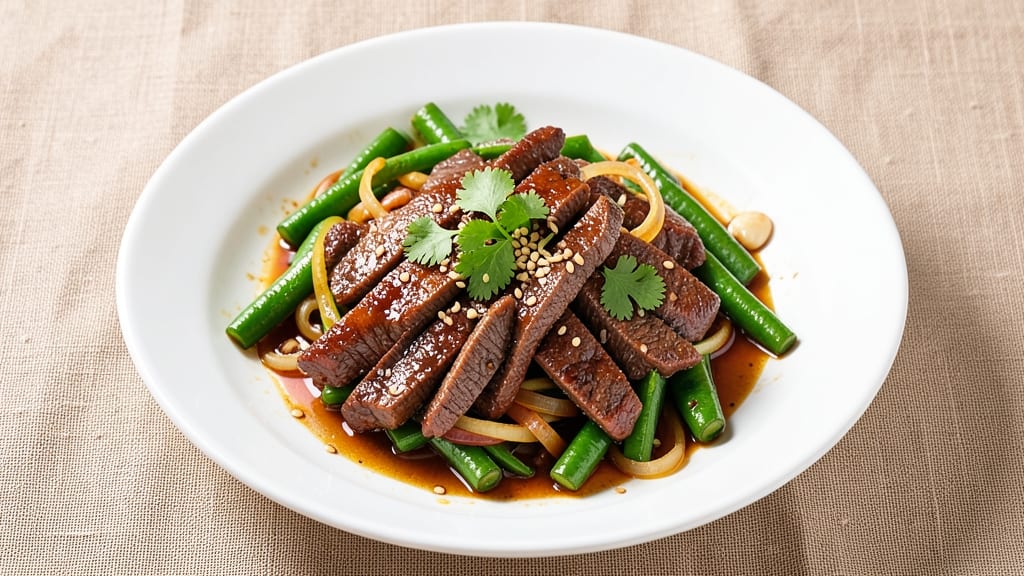 Beef and Bean Stir Fry Recipe: Smoky Soy-Ginger Sauce with Al Dente Beans