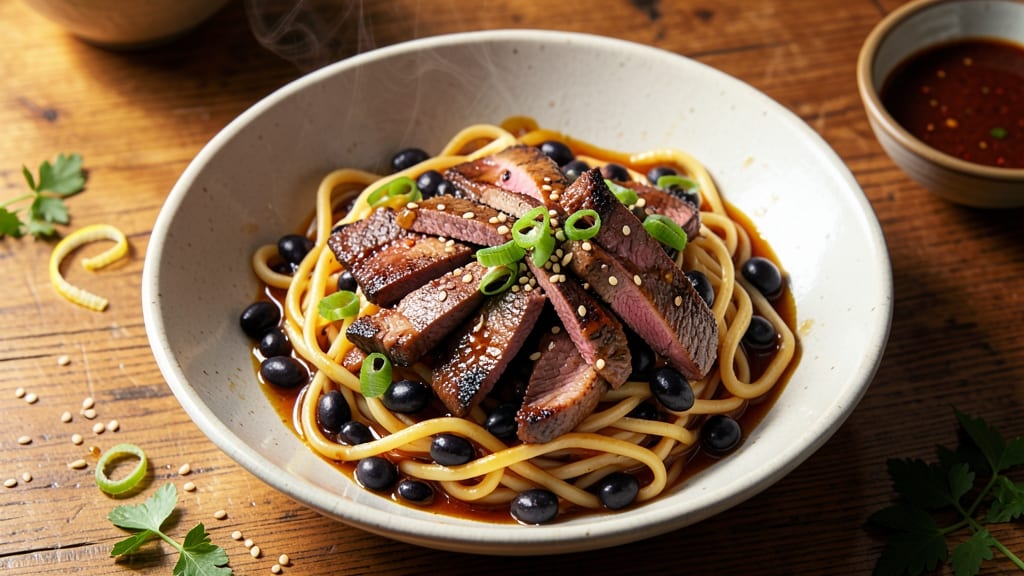 Beef and Black Bean Noodles Recipe: Smoky Wok Crunch With Silky Spiced Sauce