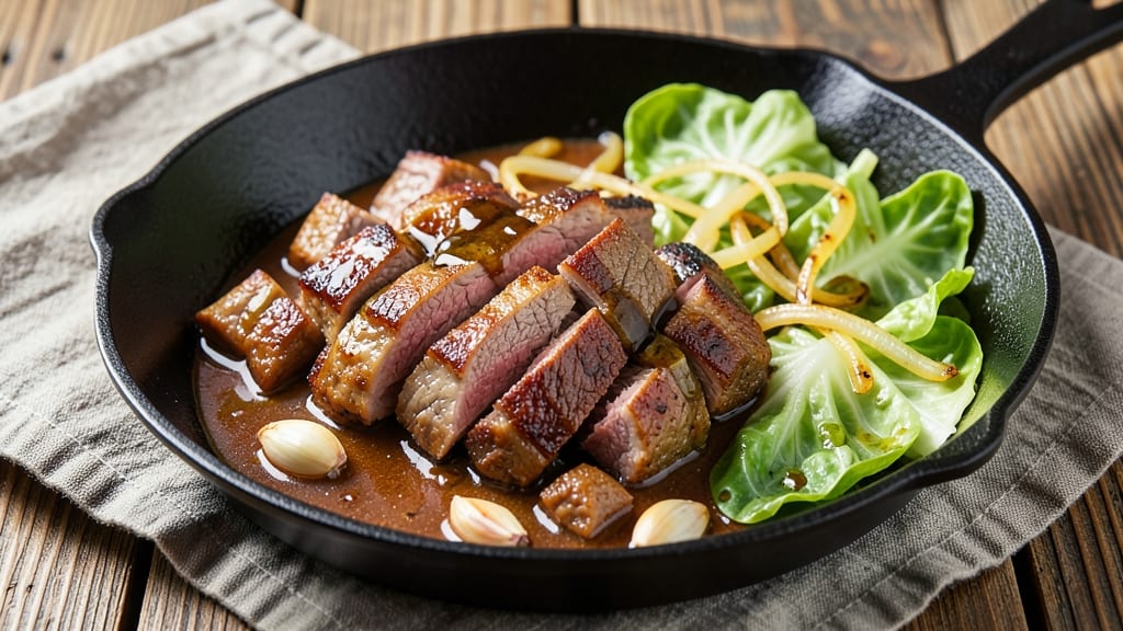 Beef and Cabbage Keto Recipe: Low-Carb Braise With Crisp-Topped Cheese