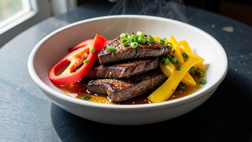 Beef and Bell Peppers Cowboy Bebop Recipe: Wok-Fired Crunch With Smoky Soy-Ginger Heat
