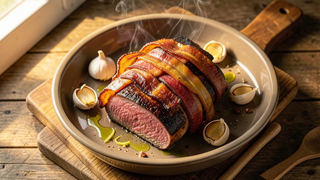 Bacon-Wrapped Beef Tenderloin Roast Recipe: Smoky Crust, Juicy Center, Crowd-Pleasing Centerpiece