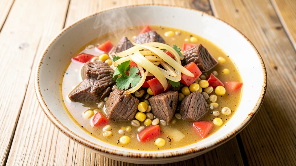 Beef and Hominy Soup Recipe: Smoky Cumin and Corn Pot Stew Magic