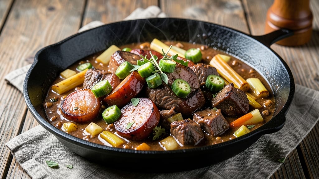 Beef and Sausage Gumbo Recipe: Smoky Roux Magic With Deep Cajun Soul
