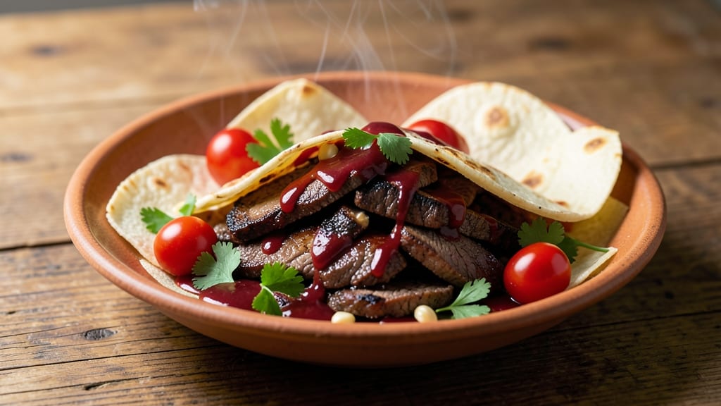 Beef Agujas Recipe: Spiced Tortilla-Wrapped Beef with Tangy Tomato Glaze